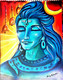 Lord Shiva (ART_7743_51799) - Handpainted Art Painting - 11in X 14in