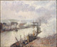 Steamboats In The Port Of Rouen by Camille Pissarro
(PRT_4330) - Canvas Art Print - 22in X 19in