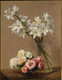 Roses And Lilies by Henri Fantin
(PRT_4505) - Canvas Art Print - 18in X 23in