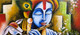 Lord Krishna (ART_7763_52270) - Handpainted Art Painting - 6in X 8in