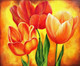 Blooming Tulips (ART_7754_52130) - Handpainted Art Painting - 24in X 20in