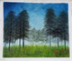 Pine trees (ART_3306_52233) - Handpainted Art Painting - 18in X 15in