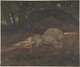 Sleeping Elephant  by Antoine-Louis Barye
(PRT_4749) - Canvas Art Print - 21in X 17in