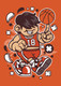 Basketball Kid (PRT_4797) - Canvas Art Print - 21in X 29in