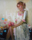 Beautiful Indian Woman - White Dress (ART_1038_52719) - Handpainted Art Painting - 25in X 32in