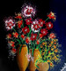 3 flower pots (ART_7794_52693) - Handpainted Art Painting - 12in X 12in