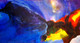 abstract, abstract painting, multi color abstract, spread color, mixed colors, blue abstract