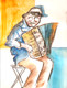 Accordion Street  (PRT_7377_52597) - Canvas Art Print - 12in X 16in