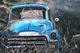 Blue Rusty Car (PRT_5839_53021) - Canvas Art Print - 24in X 18in
