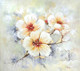 Lovely White Flower With Gold Foil (ART_1038_53000) - Handpainted Art Painting - 46in X 41in