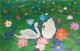 SWAN IN LILY POND (ART_7788_53300) - Handpainted Art Painting - 42in X 27in