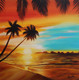 Golden Evening (ART_6584_53184) - Handpainted Art Painting - 18in X 18in