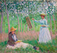 In The Woods At Giverny, Blanche Hosched√© At Her Easel With Suzanne Hosched√© Reading (1887) by Claude Monet
(PRT_5257) - Canvas Art Print - 28in X 27in