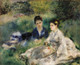 On The Grass  (1873) By Pierre-Auguste Renoir (PRT_5598) - Canvas Art Print - 32in X 26in