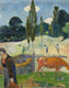 The Red Cow (1889) By Paul Gauguin (PRT_5745) - Canvas Art Print - 23in X 29in