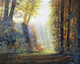 The forest. (ART_7842_53451) - Handpainted Art Painting - 21in X 16in