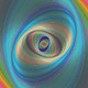 Fractal Abstract  2 (PRT_5942) - Canvas Art Print - 33in X 33in