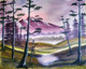 Purple nature (ART_7863_53763) - Handpainted Art Painting - 20in X 16in