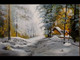 Lovely winter cottage (ART_5868_53743) - Handpainted Art Painting - 36in X 24in