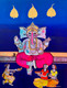 Ganesh bhakti [NV 15 ]  (ART_5103_51708) - Handpainted Art Painting - 36in X 46in