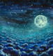 Moon Art (PRT_5967) - Canvas Art Print - 22in X 23in