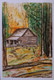 House in the woods (ART_7810_53992) - Handpainted Art Painting - 8in X 11in