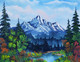 Evergreen Nature (ART_7871_53931) - Handpainted Art Painting - 24in X 18in