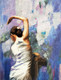 ballet dance ,Blue Background,White Dress Dancer,Dance,