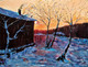 The winter sunrise (ART_7767_54205) - Handpainted Art Painting - 18in X 14in