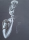 GIRL IN DANCE COSTUME (ART_7882_54153) - Handpainted Art Painting - 11in X 15in