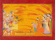 Krishna Celebrates Holi (PRT_6402) - Canvas Art Print - 36in X 26in