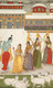 Gujari Ragini (Krishna With Gopis Playing The Flute), From A "Ragamala Series" (PRT_6507) - Canvas Art Print - 21in X 36in