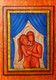 Romantic Couple With Child (ART_976_20575) - Handpainted Art Painting - 21in X 30in