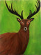 Deer (ART_7908_54587) - Handpainted Art Painting - 12in X 16in