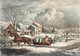 American Farm Scenes, Winter By Nathaniel Currier (PRT_6705) - Canvas Art Print - 40in X 28in