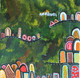 Beautiful green valley in pop art Abstract style (ART_7915_54720) - Handpainted Art Painting - 30in X 30in