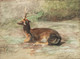 Recumbent Stag By Rosa Bonheur (PRT_6751) - Canvas Art Print - 38in X 28in