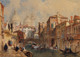 View Of Venice The Dome Of Santa Maria Della Salute Seen From The Rear Of The Da Mula Palace, Looking Eastward By Frank Dillon (PRT_6782) - Canvas Art Print - 39in X 28in