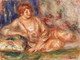 Andr√©e In Pink, Reclining (Andr√©e En Rose √©tendue) (1918) By Pierre Auguste Renoir (PRT_6784) - Canvas Art Print - 32in X 24in