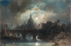 View Of A City At Night By Camille Roqueplan (PRT_6777) - Canvas Art Print - 43in X 28in