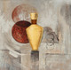 Fgolden Vase,Golden Pot,Gold Vase with Red Circle
