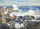 Rocks Waves And Figures By Maurice Brazil Prendergast (PRT_6849) - Canvas Art Print - 39in X 28in