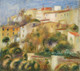 Houses On A Hill By Pierre Auguste Renoir (PRT_6864) - Canvas Art Print - 29in X 26in