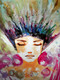 girl, lady, woman, face of lady, face of woman, flower, blossom, girl with flower, girl with blossom, flower, blsssom