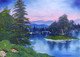 Island in the wilderness (ART_7924_54914) - Handpainted Art Painting - 17in X 11in