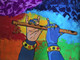 Krishna Flute (ART_7557_54848) - Handpainted Art Painting - 18in X 14in