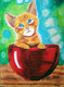 The cunning innocence (ART_7922_54820) - Handpainted Art Painting - 10in X 8in