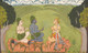 Hanuman Before Rama And Lakshmana (PRT_6983) - Canvas Art Print - 19in X 11in
