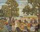 Landscape With Figures By Maurice Brazil Prendergast (PRT_6998) - Canvas Art Print - 35in X 28in