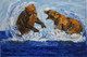 Bears (ART_7938_55007) - Handpainted Art Painting - 59in X 39in